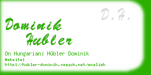 dominik hubler business card