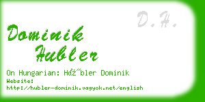 dominik hubler business card